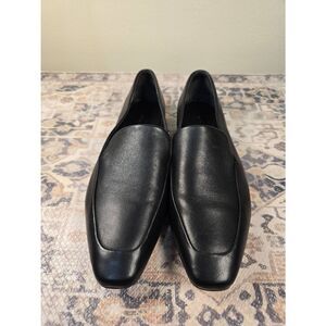 Vince Cesta Ballet Flat Shoes Women's 8.5 M Black Leather Loafers Minimalist